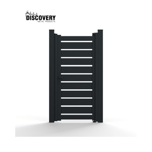 Portail extérieur en aluminium thermolaqué 4 x 6 au design moderne, écologique, étanche et personnalisable pour jardin et cour arrière - Product Image 1