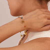 Nouveau Bracelet Coréen Style Marin pour Femme – Tendance, Distinctif et Polyvalent avec Coquillages et Pierres Colorées