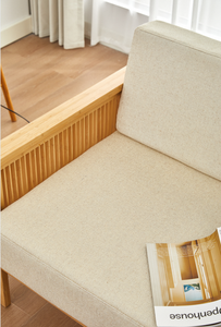 밤킨 모던 내구성 리클라이닝 모듈형 섹셔널 소파베드 세트 대나무 원목 패브릭 수납 폴리에스터 충전 거실 복도용 - Product Image 6