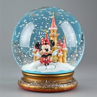 Statue de globe à neige en verre, artisanat en résine personnalisé, peint à la main, classique, élégant et réaliste, ornement aquatique pour souvenirs de maison