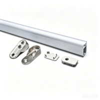 Profilé en aluminium pour bande LED, dimensions 15*28mm, pour armoire, avec diffuseur givré, profil carré en aluminium pour éclairage LED