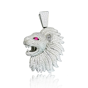 <span class=keywords><strong>Collana</strong></span> <span class=keywords><strong>con</strong></span> <span class=keywords><strong>Ciondolo</strong></span> <span class=keywords><strong>Leone</strong></span> in Ottone Placcato Argento 925 e Oro Bianco <span class=keywords><strong>con</strong></span> Zirconia Cubica, Gioielli da Uomo <span class=keywords><strong>con</strong></span> Charm Animale - Product Image 5