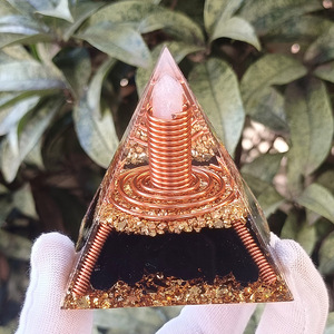Pyramide de bobine Tesla en résine époxy, artisanat, 6cm 8cm 10cm, décoration intérieure, ornement de bureau, aménagement de aquarium, cadeau - Product Image 1