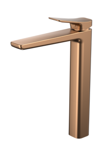Grifo Mezclador Monomando para Lavabo Serie 662, Acabado Plateado Cepillado/Gris Metálico/Dorado Champaña, Grifo de Baño de Sobremesa, Ducha Residencial - Product Image 5