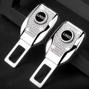 Customized Diamond Auto seat belt buckles extender and car safty belt plugs with all car logo