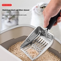 Lelote L-313 Pelle à litière pour chat en acier inoxydable, design moderne et écologique, portable, à petites mailles, avec trou de suspension, pour sable de plage