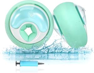 Mint Green <b>Kids</b> Swim <b>Armband</b> Float with 3 Independent Airbags & Double Safety Design - Product Image 1