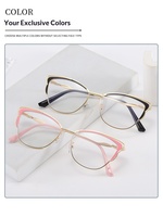 Lunettes de lecture HD rétro œil-de-chat en métal, monture solide, verres anti-lumière bleue, photochromiques, anti-UV400, légères pour adultes