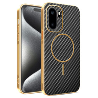 Coque arrière magnétique en fibre de carbone Lichicase pour OnePlus ACE6 ACE6T ACE5 Pro, compatible avec la recharge sans fil
