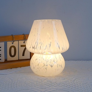 Lampe de chevet créative moderne simple en verre, design champignon, alimentée par USB, multicolore, pour chambre, <span class=keywords><strong>bureau</strong></span> et salle <span class=keywords><strong>d</strong></span>'étude - Product Image 3