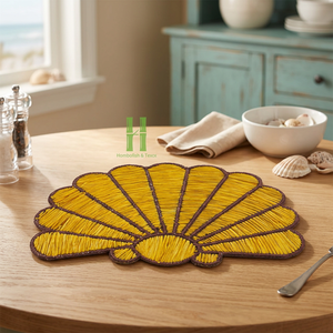 Napperons en corde de papier, prix de gros, tailles personnalisables, variété de couleurs, pour la décoration de table à manger, décoration de table de Noël - Product Image 1
