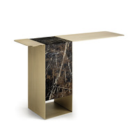 Table console de salon en marbre et acier inoxydable de luxe italien, style moderne et simple, démontable, meubles pour la maison