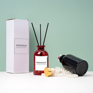 Bán Buôn Rỗng Đỏ Đen Vòng <span class=keywords><strong>Reed</strong></span> Khuếch Tán Chai 100Ml Hương Thơm Với Nút Chai - Product Image 5