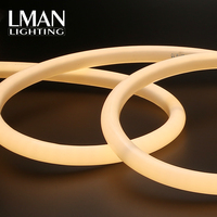 Tube en silicone rond à haut lumen, 360 degrés, SMD 2835, 120 LED/m, AC 220V, IP65, étanche, flexible, lampe LED néon, aménagement paysager