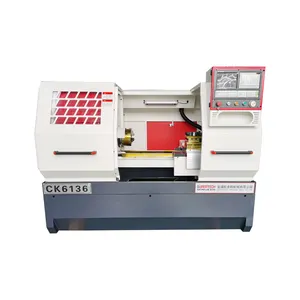 Supertech tự động CK6136-750 CNC máy CNC máy tiện hai trục chính máy tiện ngang nhỏ CNC Lathe