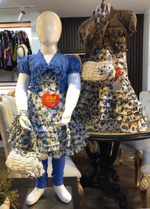 Bonito vestido de algodón para bebé con diseños estampados, el último vestido elegante de hada con monedero de tela de red para la temporada de primavera para niños - Product Image 2