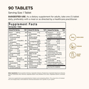 Complément alimentaire naturel Meta, multivitamines avec minéraux chélatés, 90 comprimés, compatible végétalien - Product Image 5