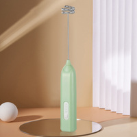 Mousseur à lait électrique portable en acier inoxydable noir Geling, rechargeable, faible MOQ, fouet à matcha, mélangeur à main pour boissons