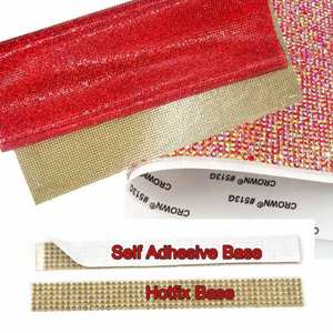 Diamantes de imitación autoadhesivos SS6 de 24x40cm, hoja de <span class=keywords><strong>tela</strong></span> de malla, pegatinas de cristal de resina, apliques de <span class=keywords><strong>Strass</strong></span>, banda <span class=keywords><strong>para</strong></span> manualidades de joyería DIY - Product Image 4