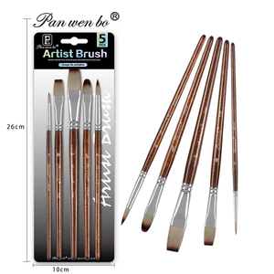 Pinceaux de <span class=keywords><strong>peinture</strong></span> aquarelle Panwenbo 3/4/5/6 pièces, logo personnalisé, qualité supérieure, forme plate, en éventail, pour <span class=keywords><strong>peinture</strong></span> <span class=keywords><strong>acrylique</strong></span> - Product Image 2