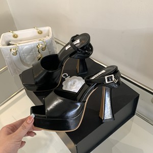 Sandales à talons hauts pour femmes, design 2023, mode, bout ouvert, semelle épaisse, chaussures élégantes pour femmes, plateforme extérieure, sandales - Product Image 4