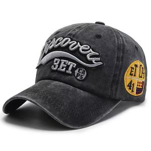 Unisex Vintage Washed Canvas Baseball Cap 6 Panel Adjustable Metal Buckle Embroidery Curved Brim Casual Hat Adults Spring Summer - Product Image 5