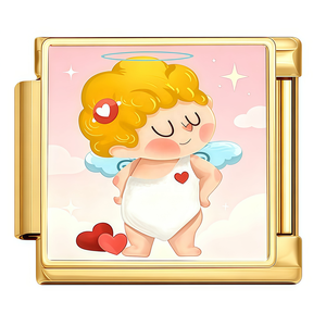 Venta al por mayor de dijes italianos de Cupido y ángel del amor de 9mm, ideales para la creación de pulseras DIY, regalo de joyería para el Día de San Valentín para mujeres - Product Image 3