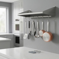 Étagère murale de rangement pour cuisine professionnelle, fabrication en acier inoxydable de bonne qualité, pour usage domestique ou en restaurant