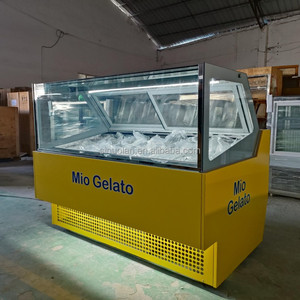 Congélateur de table à température unique pour gelato, <span class=keywords><strong>vitrine</strong></span> de congélation par lots de 16 bacs pour crème glacée et gelato - Product Image 4