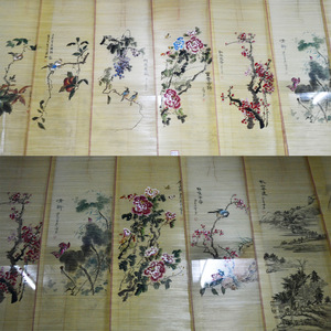 Bamboo Silk Painting Handmade Plum Blossom Art Collectible Gift For Home Decor ZLH-005 - Product Image 4