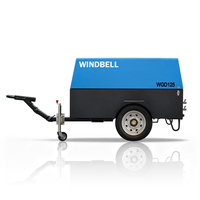 Compresseur d'air portable à vis, alimenté au diesel, 23 kW, directement de l'usine, pour marteau perforateur