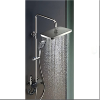 Ensemble de douche de luxe moderne pour hôtel avec mitigeur chaud/froid, modes de pulvérisation pluie douce, robinet de salle de bain