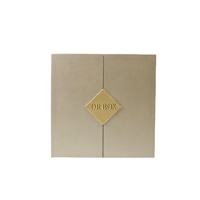 Boîte cadeau en carton de luxe de haute qualité DR Box pour cosmétiques et parfums, avec ouverture à double porte et forme rectangulaire