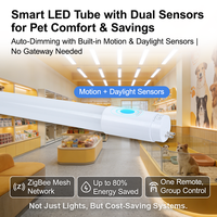 Lámparas Tubulares LED T5 con Carcasa de Aluminio, Clasificación IP20, Luz Diurna de 6000K, Vida Útil de 50000 Horas para Uso en Oficinas