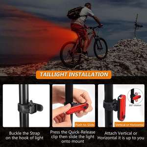 Universal Seatpost Bike Tail <b>Light</b> Custom Logo <b>USB</b> <b>Rechargeable</b> COB LED 4 Modes Promotional Gift High Brightness Safety <b>Light</b> - Product Image 6