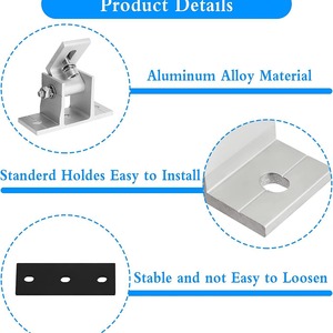 Support de montage de panneau solaire en aluminium anodisé pour installation solaire sur toit métallique - Product Image 3