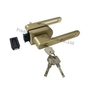 Frada Poignée de porte en verre de luxe Partition Serrure magnétique avec construction en aluminium pour portes de 8-15mm Levier d'entrée de couleur personnalisée - Product Image 4