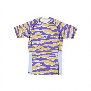 Maillot de compression personnalisé pour enfants No-Gi BJJ Jiu Jitsu à manches courtes, séchage rapide, imprimé numérique, vêtement de sport athlétique - Product Image 3