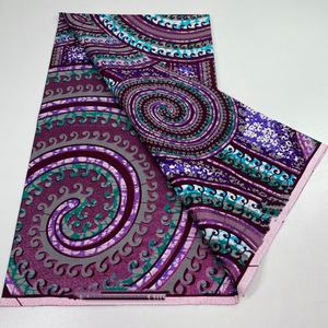 Afrikanischer Grand Wax 100% Baumwolle 6 Yards Echter Holländischer Block-Wachsdruck Holland Ankara Afrikanischer Wachsstoff für Hochzeiten oder Hemden - Product Image 3