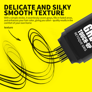 Cubrir el cabello gris Corrector para colorear Stick Diseño de cepillo portátil Tinte para el cabello negro Logotipo personalizado Palo de color de cabello impermeable - Product Image 3