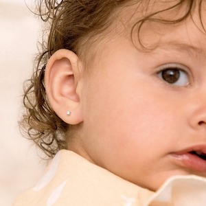 Joyería fina personalizada, pendientes de Zirconia australiana <span class=keywords><strong>para</strong></span> niños y bebés pequeños, pendientes de <span class=keywords><strong>plata</strong></span> de ley 925 <span class=keywords><strong>para</strong></span> bebés - Product Image 5