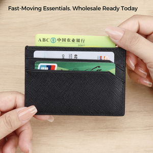 Cadeau de créateur de trading personnalisé permis de conduire à crédit mince saffinao <span class=keywords><strong>porte</strong></span>-cartes en cuir véritable portefeuilles luxe - Product Image 2
