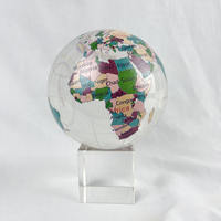 Globe terrestre en cristal gravé, transparent, coloré, vintage, sur mesure, en gros