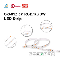 Bande LED à pixels polyvalente multi-spécifications SK6812 WS2812 DC5V RGB/RGBW 30/60/144 LED pour la décoration intérieure de Noël et la décoration de la maison
