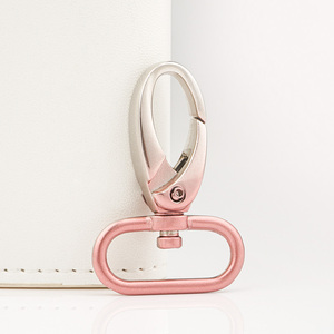 Bolsas de <span class=keywords><strong>Hardware</strong></span> para bolso, gancho a presión de aleación de Zinc de 3/4 pulgadas, gancho giratorio de resorte degradado de plata rosa, hebilla de anillo de Metal D de 20mm para correa de bolso - Product Image 6