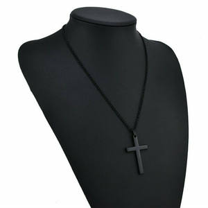 Croce Collana – collier pendentif croix sacerdot pour femmes et hommes, chaîne à maillons en acier inoxydable, bijoux Punk Hip Hop, collier croix - Product Image 6
