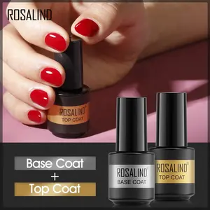 ROSALIND 7ml Gel Oem Custom Logo Factory Price Nails Protection Wholesale UV/LED Lamp Base Coat And Matt Top Coat Gel Polish