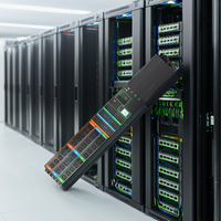 Unité de distribution d'alimentation (PDU) en alliage d'aluminium métallique avec serveur SNMP, prise PDU C19 intelligente haute puissance 200A