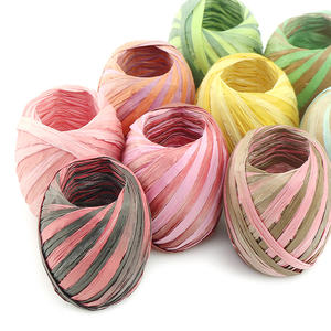 Space Dyeing Regenbogen Papiers eil 20m/Rolle Bunte Raffia Papiers chnur für Heimwerker, Eier brötchen, hand gefertigtes Material - Product Image 2