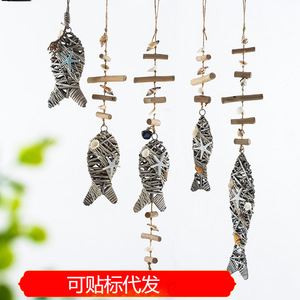 Décoration murale en bois style méditerranéen, 4 pièces, décoration d'intérieur, séparateur d'espace, décoration d'entrée - Product Image 5